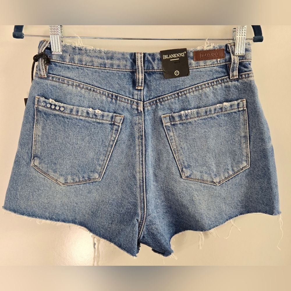BlankNYC Cruise Control High-Rise Jean Shorts w Distressing Sz 27 or 4 NEW - Picture 4 of 13